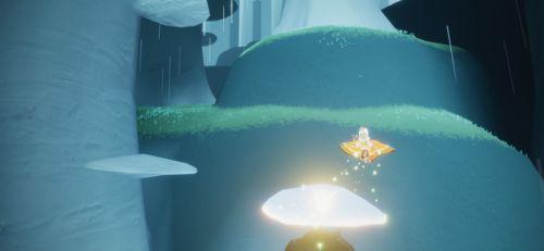 荧光小菇帮助玩家飞向高处