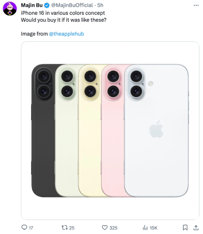 疑似苹果iPhone16手机设计图流出