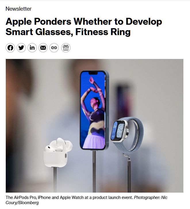 苹果正规划带摄像头的AirPods及智能戒指