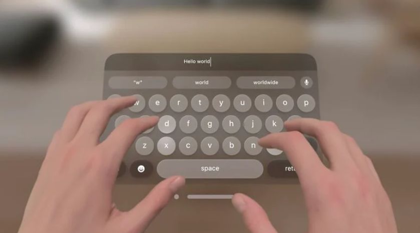 苹果VisionPro头显虚拟键盘将添加12种语言