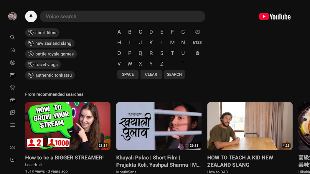 YouTube for Android TV YouTube for Android TV