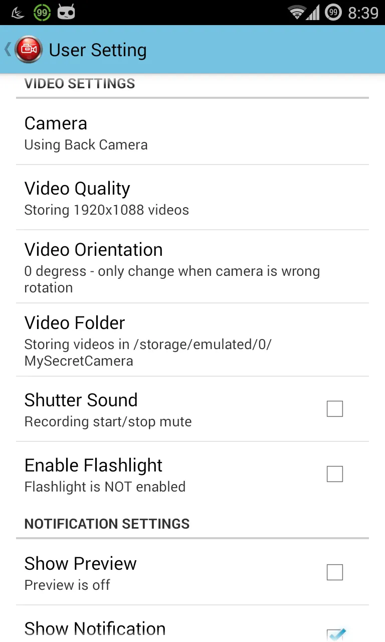 Secret Video Recorder Secret Video Recorder