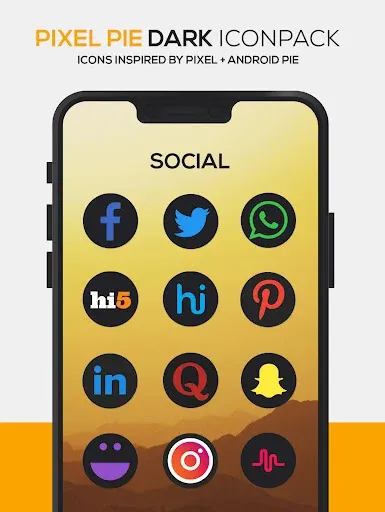 Pixel DARK Icon Pack 5
