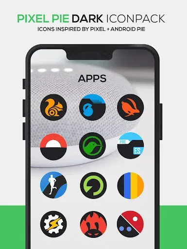 Pixel DARK Icon Pack 4