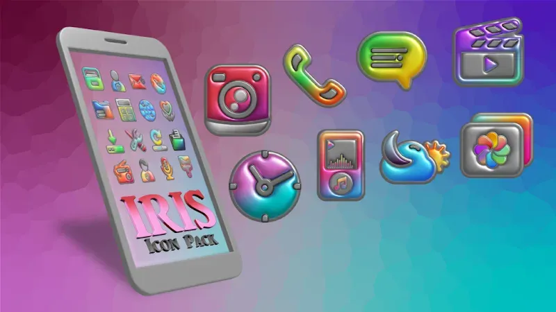 Iris Light Flat 3D Icon Pack 4