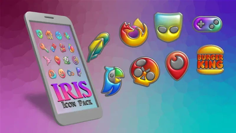 Iris Light Flat 3D Icon Pack 3