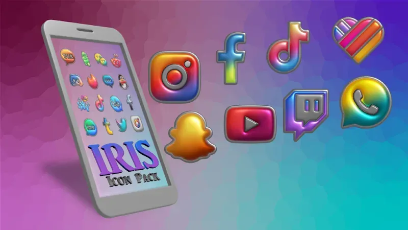 Iris Light Flat 3D Icon Pack 2