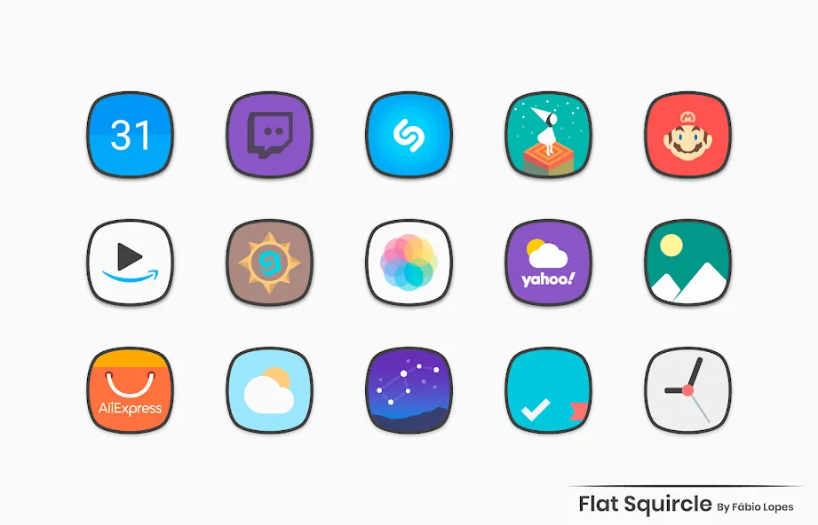 Flat Squircle - Icon Pack Flat Squircle - Icon Pack