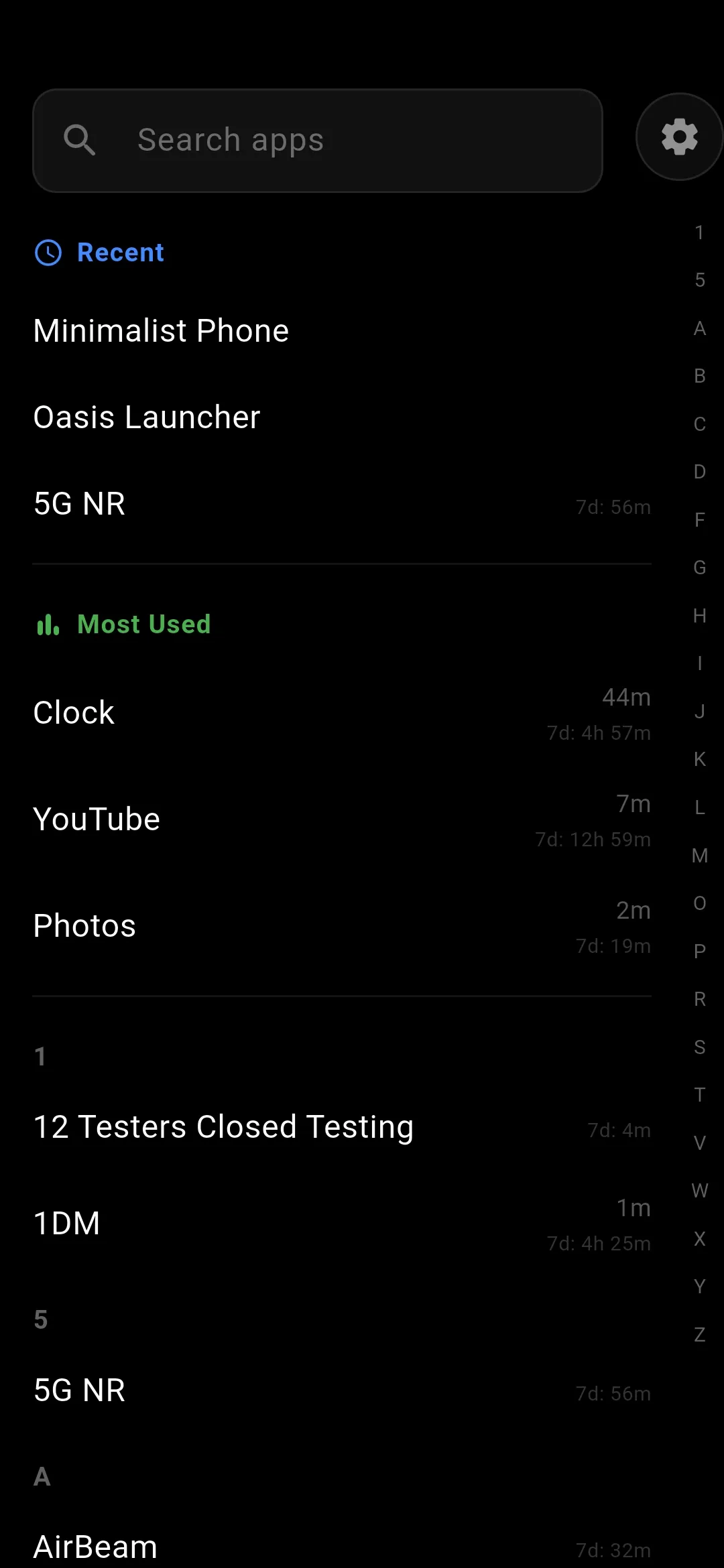 Minimalist phone launcher Minimalist phone launcher