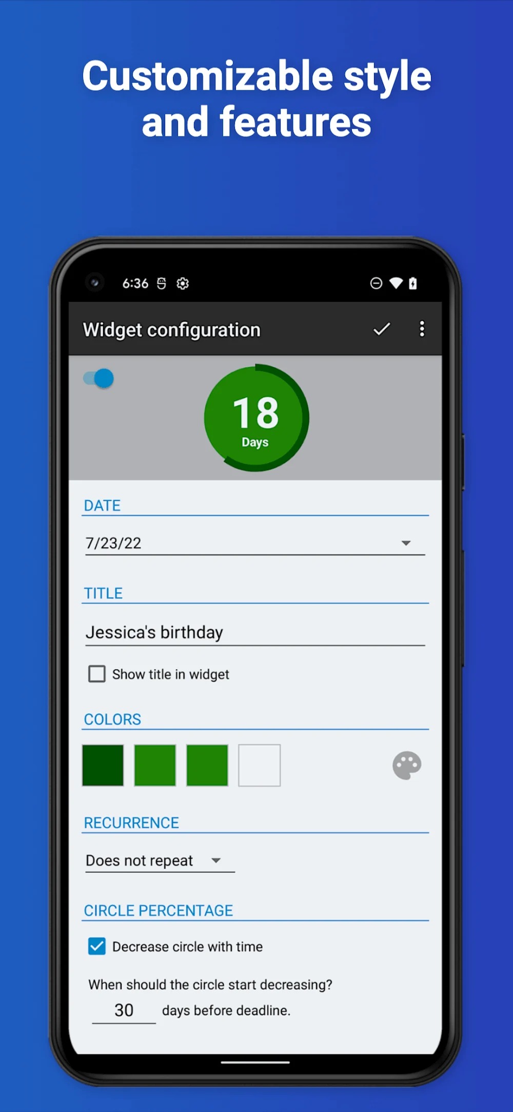 Countdown Widget 3