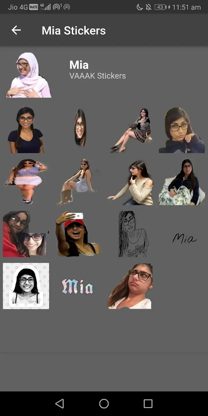 Mia Khalifa Stickers Whatsapp 2